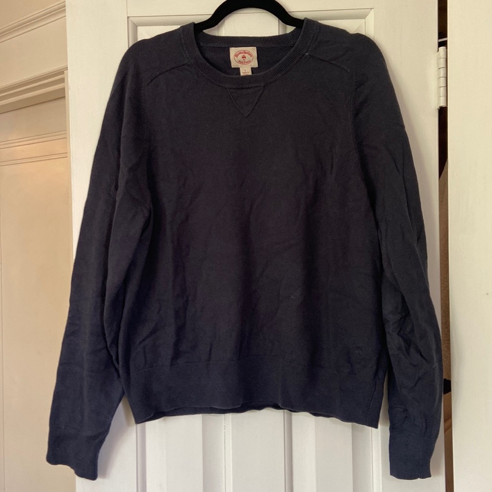 Brooks Brothers Navy Men’s Cotton and Cashmere Blend Sweater